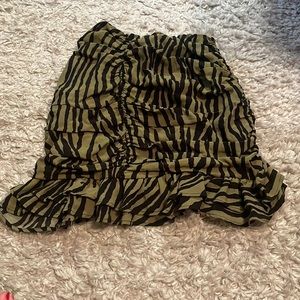 Zara zebra mini skirt